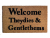 Welcome Theydies & Gentlethem LGBTQIA Pronouns Gay Pride doormat funny Door Mat