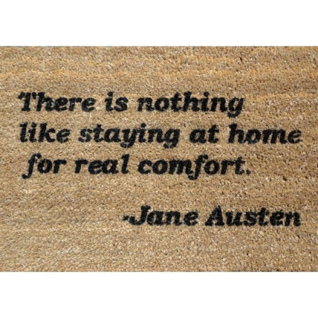 jane austen quote doormat